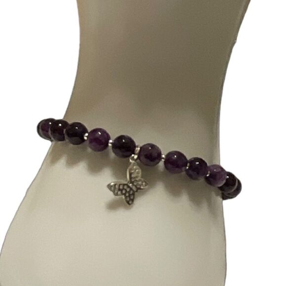 Real Amethyst Wrap Bracelet - Picture 4 of 11